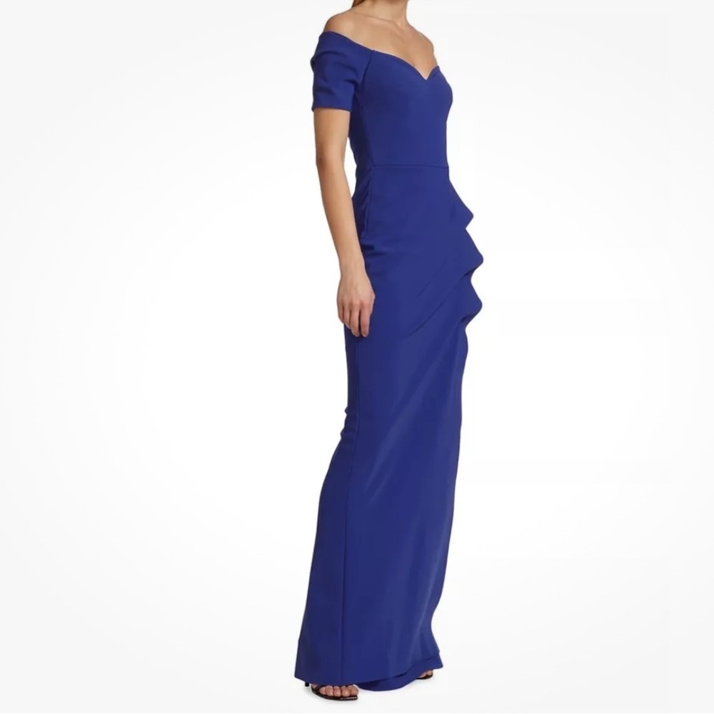 Chiara Boni Blue Off-Shoulder Dress - Picture 3 of 10